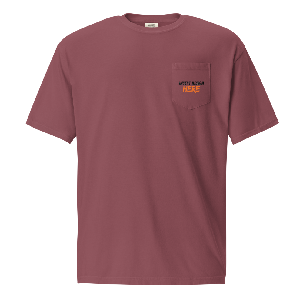 Unisex garment-dyed pocket t-shirt