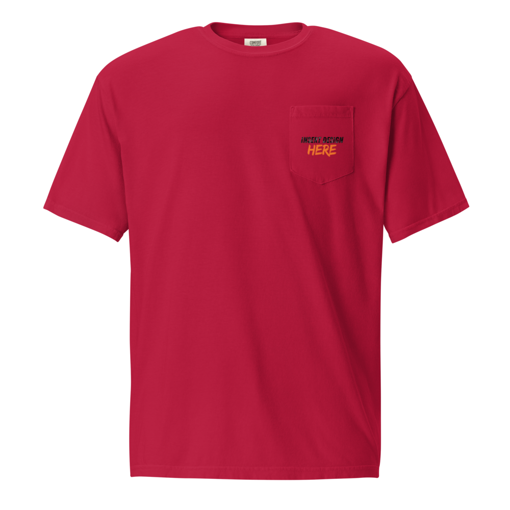 Unisex garment-dyed pocket t-shirt